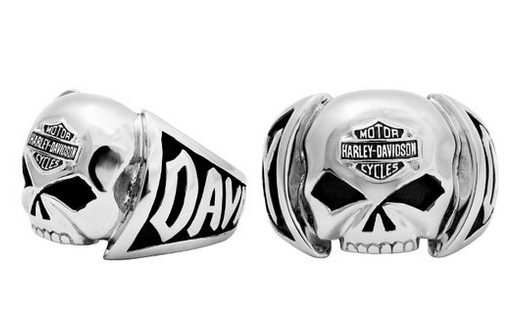 Harley-Davidson®-MOD®-H-D-Steel-Skull-Ring